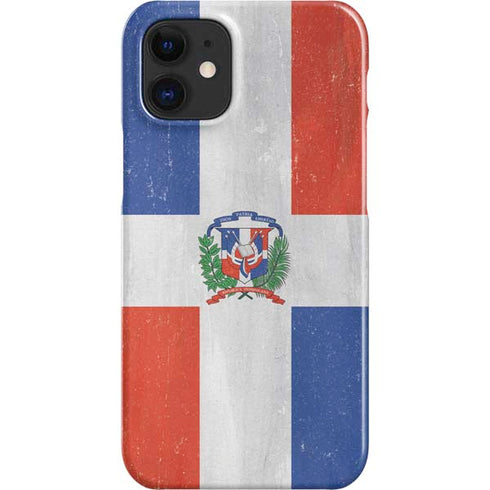 Dominican Republic Flag Distressed iPhone 12 Mini Lite Case